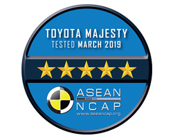 Toyota Majesty ASEAN NCAP 5 ดาว,ASEAN NCAP 5 ดาว,Toyota Majesty มาตรฐานความปลอดภัยระดับ 5 ดาว,ASEAN NCAP Toyota Majesty