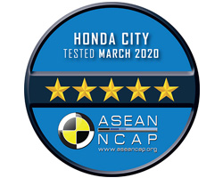 ฮอนด้า ซิตี้ เทอร์โบ,ASEAN NCAP 5 ดาว,ทดสอบการชน ASEAN NCAP,มาตรฐานความปลอดภัย ASEAN NCAP,All new Honda City,Honda City turbo ASEAN NCAP,City turbo ASEAN NCAP,ASEAN NCAP 2020
