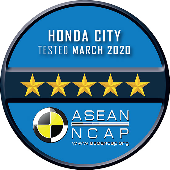 ฮอนด้า ซิตี้ เทอร์โบ,ASEAN NCAP 5 ดาว,ทดสอบการชน ASEAN NCAP,มาตรฐานความปลอดภัย ASEAN NCAP,All new Honda City,Honda City turbo ASEAN NCAP,City turbo ASEAN NCAP,ASEAN NCAP 2020
