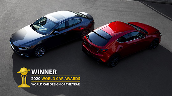 ALL-NEW MAZDA3,MAZDA3,รางวัลรถยนต์ที่ออกแบบยอดเยี่ยมแห่งปี,WORLD CAR DESIGN OF THE YEAR 2020,WORLD CAR AWARD