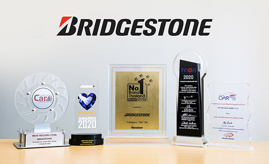 Bridgestone,Best Selling Tyre Award,Thailand Car of the Year 2020,BUSINESS+ Product of the Year 2020 Awards 2020,Top Tire Sales Award,THAILAND AUTOMOTIVE QUALITY AWARD 2020